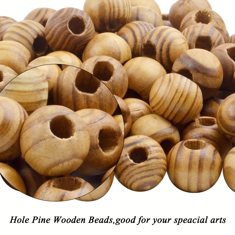 100 Natural Wooden Beads 18mm Round Spacer Beads DIY Jewelry Making
